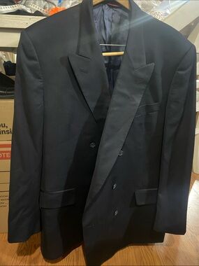 Jos. A. Bank Men's Black Double-Breasted Suit Jacket